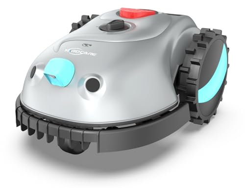 YARDCARE V100 Mähroboter, kabellos, mit visueller Navigation, Hinderniserkennung 150, Rasenmähroboter mit Akku, Graskamm, Ersatzklingen