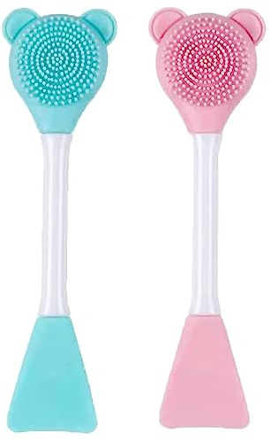 Silicone Face Mask Applicator Brushes | Soft Facial Mask Brush for Applying Mud, Clay, Charcoal & Cream Masks | Makeup Beauty Tool (Pack of 2)