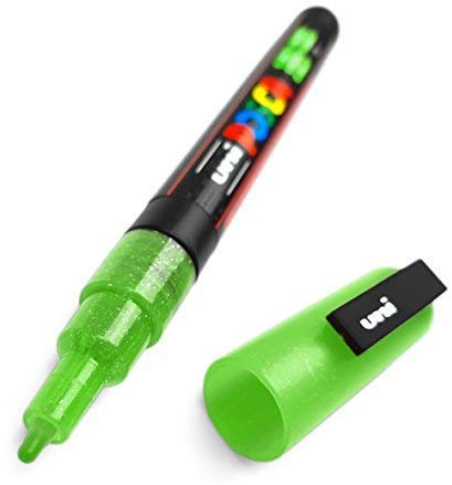 POSCA - PC-3ML Glitter Paint Markers - Single Pen - Green