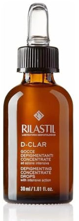 Rilastil D-Clar Concentrato Depigmentante in Gocce, Trattamento Intensivo per Macchie Solari, Melasma, Iperpigmentazioni per Tutti i Tipi di Pelle, Formato 30ml
