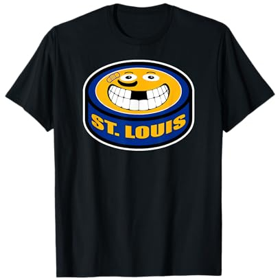 Hockey St. Louis MO Funny Kid Adult Puck Smile Face Gift T-Shirt