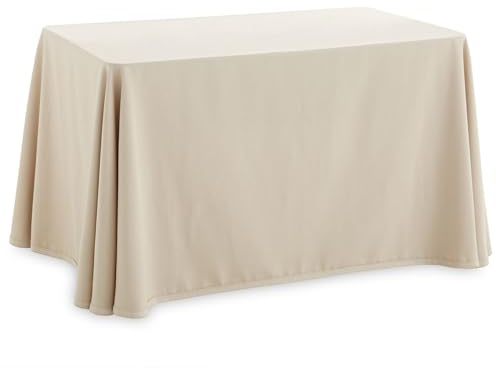 Lanovenanube Ropa o Falda Camilla, Enaguilla Rectangular de Tejido Otoman, Medida 80x120 cm - Color Marfil Utilizar en los Meses de Primavera y Verano por su Tejido Ligero y Fresco.
