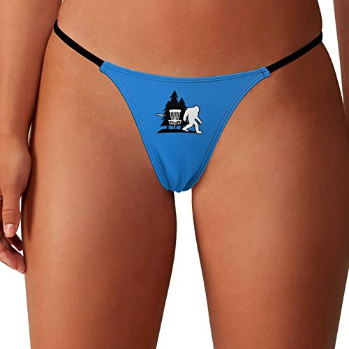 GQWJKSZ Bigfoot Disc Golf Tree Mutandine da Donna G-Strings Perizoma Sexy T Back Panty