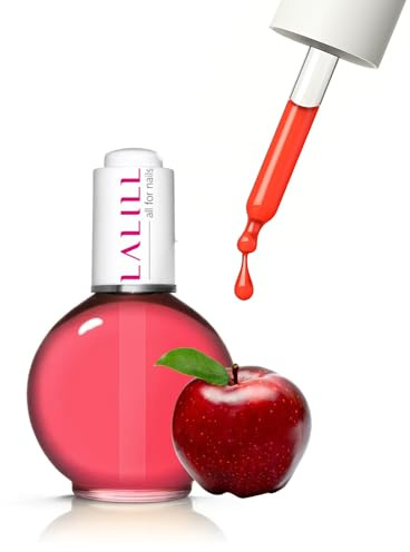 LALILL Olio Cuticole 75ml alla Mela - Cura per Unghie e Cuticole - Formula Vegana con Pipetta - Ideale per Manicure SPA
