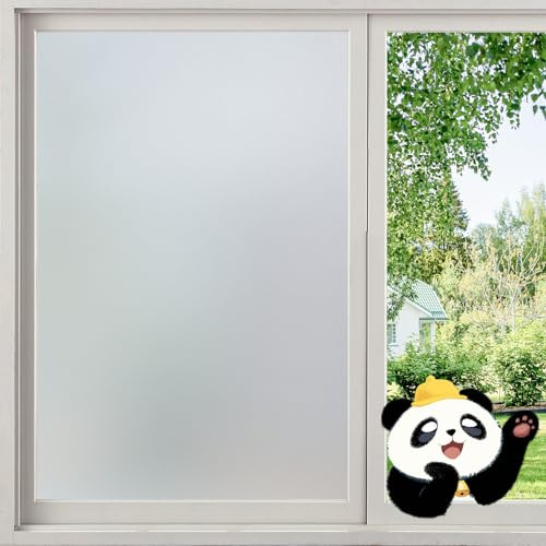 Windimiley Film de protection pour fenêtre - Opaque, autocollant - En verre dépoli - Anti-UV - Statique - Pour salle de bain - Mat - 45 x 400 cm