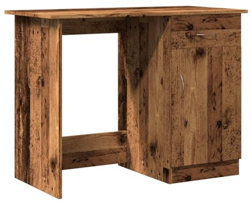 vidaXL Scrivania Legno Antico 100x50x76 cm in Legno Multistrato, scrittoio, Tavolo, Tavolo per Ufficio, scrittoi, tavoli, tavoli per Ufficio