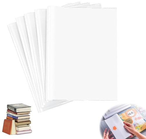 Buchumschläge Schulbücher, 20 Stück Kein Schneiden Buchhüllen für Schulbücher Nötigbuchumschläge Wasserdicht und Schmutzabweisend für Heftumschläge A4 Transparent für Schule, Zuhause, Büro