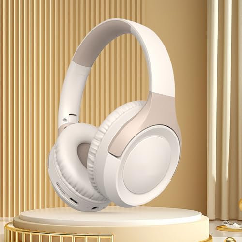 Gorger brusreducerande studiehörlurar, trådlösa Bluetooth-hörlurar över örat 80H speltid, hopfällbart Hi-Fi-ljud med låg latens, UK-version för musikfilmer spel (1 st)