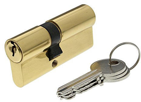 Bricard 30104 Cylindre de serrure double entrée Securipro dimension 30+40 mm en Laiton