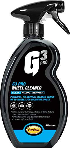 G3 Pro Wheel Cleaner 500ml (7209) – Colour Changing, pH Neutral, Touchless Cleaner for All Wheel Types – Non-Staining Fallout Remover Safe for Bodywork