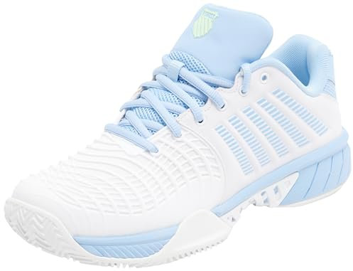 K-Swiss Damen Express Light 3 Tennis Shoe, WHT/Dutch Canal/Green, 41 EU