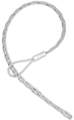 PATIKIL 15-25mm Cable Pulling Wire Socks 51.18 Long Grip Socks Net Galvanized Steel Wire Pulling Grip Mesh Puller Socks Grip Tool for Elastic Wire Cable, Rated Load 2000 kg (4409 Lbs)