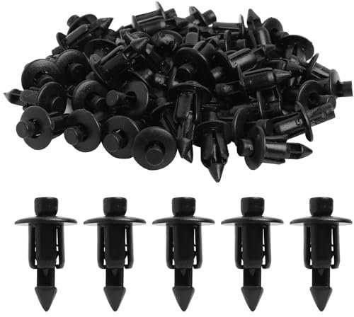 Rivetti in Plastica 50 pezzi Clip di Plastica Rivet Moto Clip di Fissaggio Auto da 6 mm Clip di Fissaggio Auto Carenatura Trim Pannello di Fissaggio per Suzuki Kawasaki