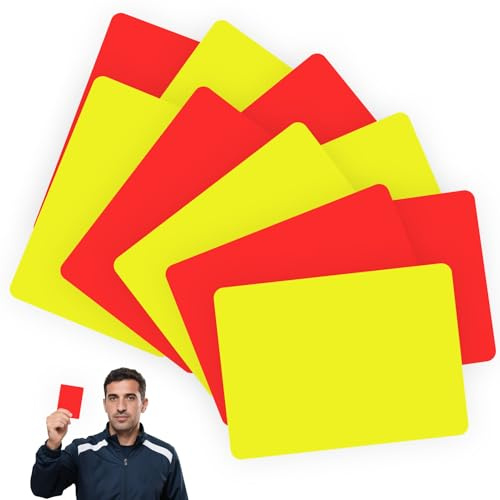 10 carte da arbitro calcio,Carta gialla e rossa da calcio per arbitri,Carta rossa robusta da calcio in pvc,Carte da arbitro calcio,Per partite di calcio per la competizione