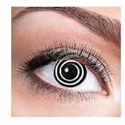 LP Divertissements Lentilles de Contact Black Spiral - sans Correction Accessoire de déguisement