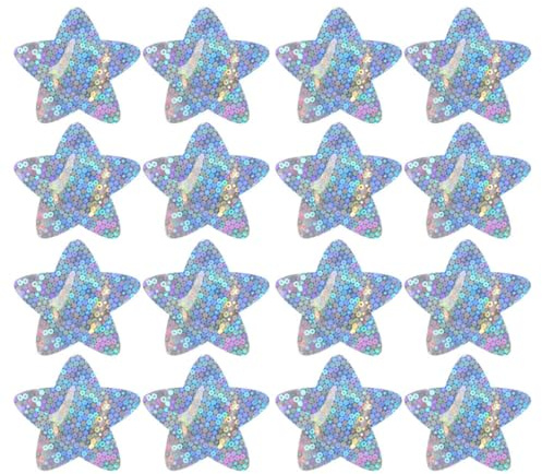 SECFOU 20 Vendas Adhesivas de Brillantina en Forma de Estrella para Adolescentes, Material Pvc, Cuidado de Heridas y Diseño de Dibujos Animados en Varios Colores Color Aleatorio