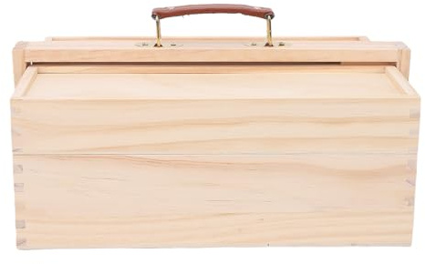 Fafeicy Konstnärsverktygsförvaringslåda Trä Art Supply Organizer med Låda 14,25x9,25x5,88 Tum för Home School Studio Artists