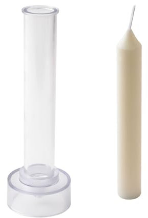 WANDIC Kerzenform, Durchsichtige Kerzenhalterform Aus Kunststoff Säulenzylinderform Für Die Kirche Weihnachten Abendessen Bei Kerzenlicht Valentinstag Heimtextilien