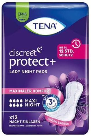 TENA LADY Discreet Inkontinenz Einlagen maxi night 12 St
