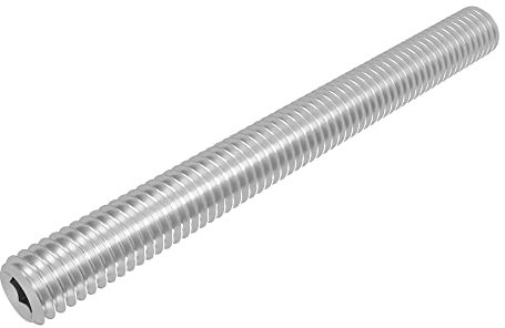 Vis sans tête SECCARO à pointe conique M8 x 80 mm, acier inoxydable V2A VA A2, DIN 913 / ISO 4026, six pans creux, 20 pièces