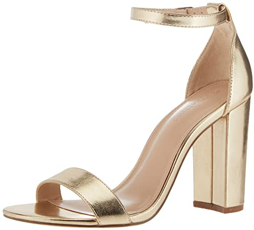 The Drop Rebecca Strappy - Sandali Con Tacco Alto da Donna, Oro, 40.5