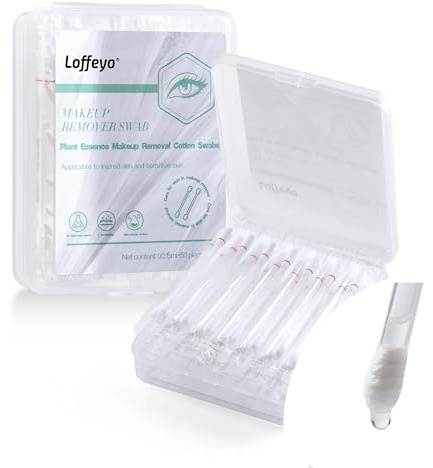 Loffeyo 50ct Liquid Makeup Remover Swabs Eye Lip Waterproof Cleanser