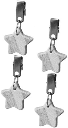 ROMISBABA 4pezzi Pesetti Per Tovaglie Fermagli Decorativi Ciondoli Riutilizzabili Per Tovaglie Da Casa Picnic e Giardino Clip Delicate e Sicure Per Fissare e Coperti Da Scrivania