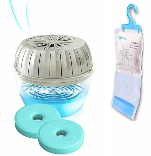 Déshumidificateur d’Air 25m², Résultat express – Protéger Votre Intérieur – Absorbeur D'humidité + Sachet Dressing + 2 Recharges Parfumées – Anti-Moisissure Parfait pour Maison, Salle de Bain, Placard