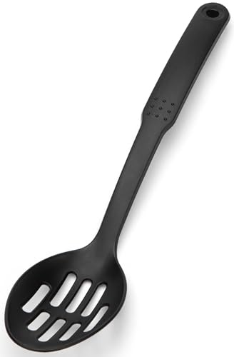 Nylon Slotted Spoon – 38cm Heat-Resistant Serving Spoon for Soup & Sauce – Lightweight, Dishwasher Safe & Non-Stick Cookware Safe