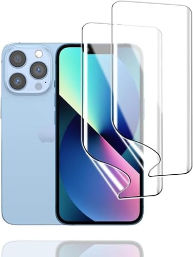 KoasVonson [2 Pièces Film Protection Écran pour iPhone 13/13 Pro, Hydrogel Flexible Haute Définition, Couverture Complète 3D, Compatible avec Empreinte Digitale, Auto-Réparation TPU