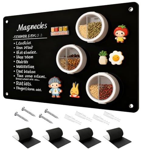 Weciau Pizarra Magnética Negra, 43 x 30 cm, Superficie de Antirrayaduras, Autoadhesiva, Tablero Magnetico para Imanes Pared para Oficina, Cocina, Nevera, Pared