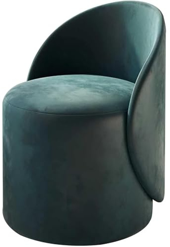 Taburete de tocador para maquillaje, acogedor sillón pequeño con tapicería de lana de cordero suave, ideal para decoración de dormitorio y sala de estar, muebles elegantes y funcionales