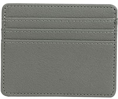 Kfwfuaee Portafoglio per carte di credito con blocco porta carte di credito regalo aziendale in pelle PU denaro per custodia per uomini donne portafoglio blocco donne piccolo, grigio