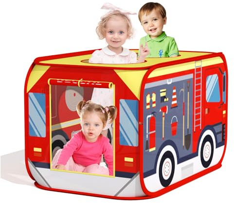 KORIMEFA Kids Play Tent Indoor Outdoor Toddler Age 1-8, Pop Up Tent Indoor Baby Boys Girls Children Toy, Princess Castle, Rockets Playhouse, Easy Assemble