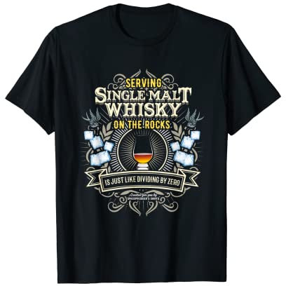 Whisky Design Cool Quote Single Malt On The Rocks Whisky T-Shirt