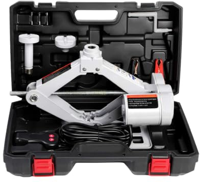 STANDTALL Electric Car Jack 3T Scissor Floor Jack Set 12V Automatic Vehicle Lift Kit for Road Emergency Tire Change Car Repair Tool for Sedans and SUV Gray