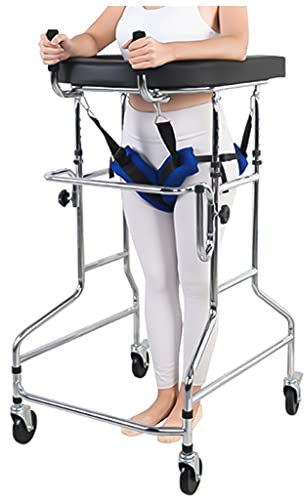 Aufrechter Walker, Rollator Walker Für Erwachsene, Robuste, Höhenverstellbare Gehhilfen Mit 4 Feststellbaren Universalrädern, Sitzkissen, Achselhöhle (S : 100-125cm-A)