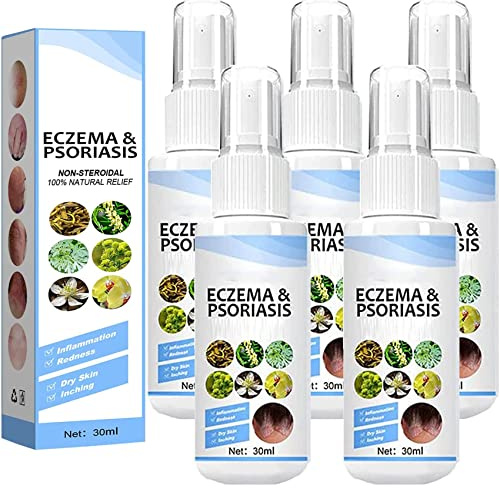 Spray de traitement du psoriasis à base de plantes pour eczéma - Brume apaisante pour soulager le psoriasis - Soulage les démangeaisons de la peau - Aide à apaiser la peau