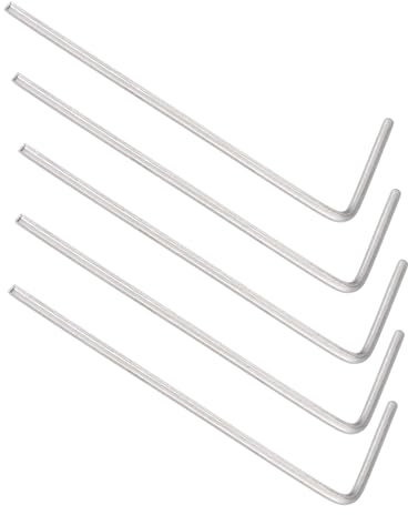 CoCud L-Handle Hex Key Wrench, 0.9mm Metric, CR-V L-Shape Hexagon Head Spanner - (Applications: for Home Repair and Mechanical Maintenance), 5-Pieces
