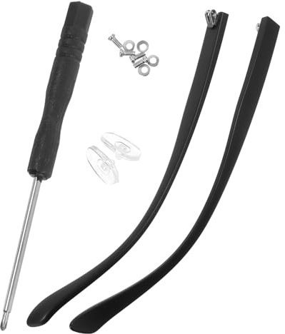 Baluue Patillas Repuesto Para Gafas Universal Kit De Reparación Con Antideslizantes Para Gafas De Sol Y Lectura Accesorios De Reemplazo Para Templos De Brazos 5.43X0.31X0.29In