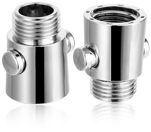 cobee 2 Stück Absperrventil G1/2, Wasserstop Dusche Duschkopf Absperrventil Durchflussbegrenzer Dusche Absperrventil Shut-Off Ventil Duschkopf Eckventil Duschkopf Absperrventil für Dusche(2 Stück)