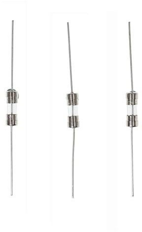 HUABAN 20 Pièces 10A 10 Amp 3.6 * 10mm 250V Fusible en verre à fusion lente avec fils