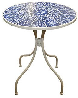 HTI living Gartentisch mit Keramiktischplatte Mediterraner Metalltisch