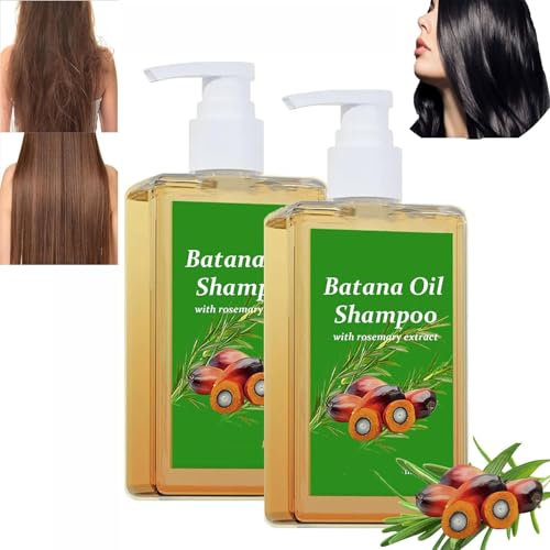 Batana Oil Shampoo, Batana Para La Caida Del Cabello, Batana-Shampoo für alle Haartypen, Reparatur und Nährstoffe (2 Stück)