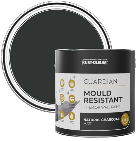 Rust-Oleum Black Guardian Mould Resistant Wall Paint - Natural Charcoal (Black) 2.5L
