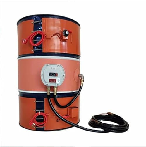 Riscaldatore per fusti di Olio, con Cinghia di Riscaldamento in Gomma siliconica, con termostato rotativo Regolabile, riscaldatore per Serbatoi di Olio e Gas, Serpentine di Riscaldamento elettriche