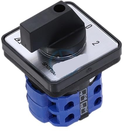 Interruttore di commutazione rotante a camme LW28-20 a 3 posizioni 1-0-2, 8 terminali, 20 A, 660 V