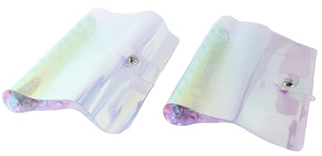 Ausi 2 stycken ringpärmar med tryckknapp, gradient ring A6, lätt att bära budgetmapp i transparent färg, för anteckningsböcker, fotoalbum, dagböcker