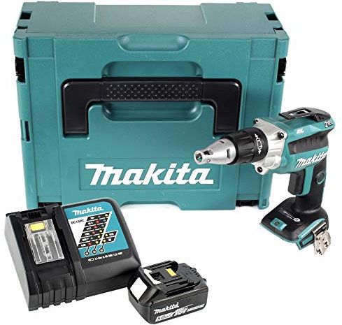 Makita DFS 250 RT1J Akku Trockenbauschrauber 18 V Brushless + 1x Akku 5,0 Ah + Ladegerät + Makpac