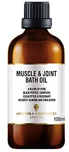 Amphora Aromatics Muscle and Joint Bath Oil 100ml Glass